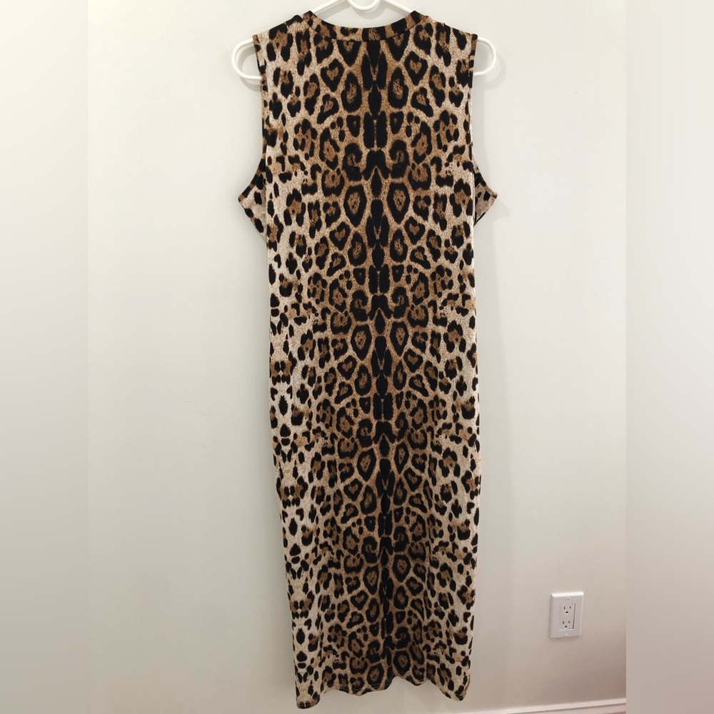 Leopard Print Sleeveless Dress